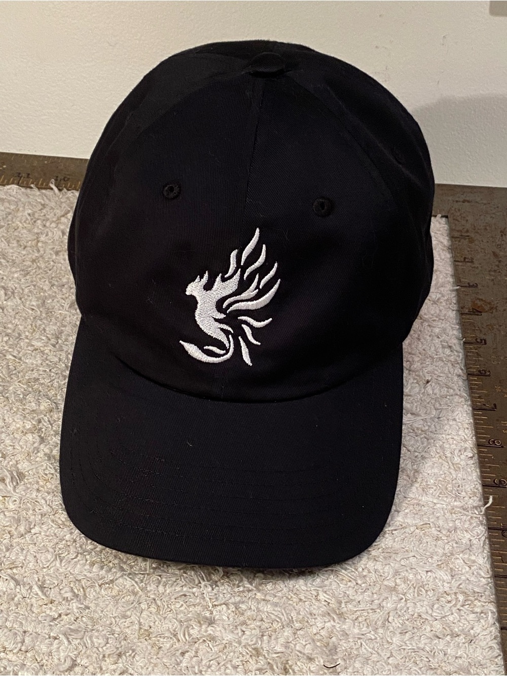 Under Armour Black Cap with White Embroidered Phoenix